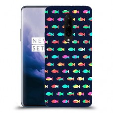 קשת בדגים כיסוי מגן קשיח מעוצב ל OnePlus 7 Pro יחידה אחת סקרין מובייל