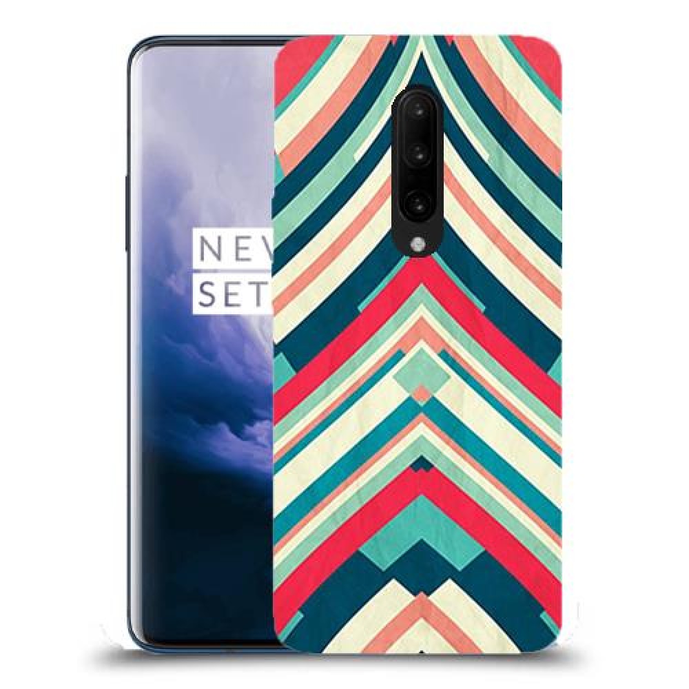 פסים בצבע כיסוי מגן קשיח מעוצב ל OnePlus 7 Pro יחידה אחת סקרין מובייל
