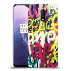 אהבת שלום כיסוי מגן קשיח מעוצב ל OnePlus 7 יחידה אחת סקרין מובייל