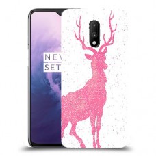 צבי ורוד כיסוי מגן קשיח מעוצב ל OnePlus 7 יחידה אחת סקרין מובייל