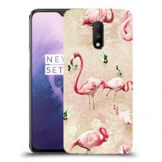 פלמינגו ורוד כיסוי מגן קשיח מעוצב ל OnePlus 7 יחידה אחת סקרין מובייל