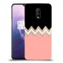 ורוד-לבן-לבן כיסוי מגן קשיח מעוצב ל OnePlus 7 יחידה אחת סקרין מובייל