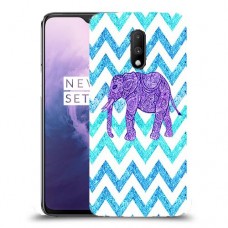 אלפנט סגול כיסוי מגן קשיח מעוצב ל OnePlus 7 יחידה אחת סקרין מובייל