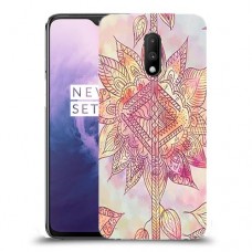 חמניות מוזרה סגולה כיסוי מגן קשיח מעוצב ל OnePlus 7 יחידה אחת סקרין מובייל