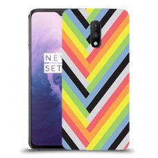 פסים קשת כיסוי מגן קשיח מעוצב ל OnePlus 7 יחידה אחת סקרין מובייל