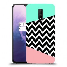 פסים במנטה ורוד כיסוי מגן קשיח מעוצב ל OnePlus 7 יחידה אחת סקרין מובייל