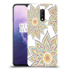 חמניות בלבן כיסוי מגן קשיח מעוצב ל OnePlus 7 יחידה אחת סקרין מובייל