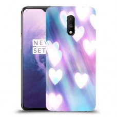 לבבות מעורפלים בכחול כיסוי מגן קשיח מעוצב ל OnePlus 7 יחידה אחת סקרין מובייל