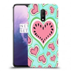 אבטיח אהבה כיסוי מגן קשיח מעוצב ל OnePlus 7 יחידה אחת סקרין מובייל