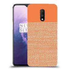 נקודות לבנות בכתום כיסוי מגן קשיח מעוצב ל OnePlus 7 יחידה אחת סקרין מובייל