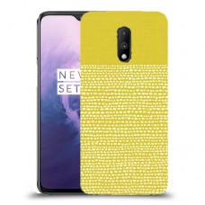 נקודות לבנות בצהוב כיסוי מגן קשיח מעוצב ל OnePlus 7 יחידה אחת סקרין מובייל