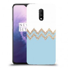 לבן כחול כיסוי מגן קשיח מעוצב ל OnePlus 7 יחידה אחת סקרין מובייל