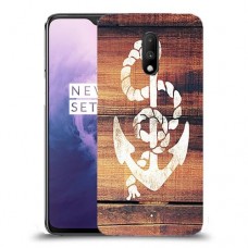 עוגן מעץ כיסוי מגן קשיח מעוצב ל OnePlus 7 יחידה אחת סקרין מובייל