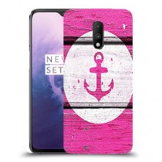עוגן ורוד מעץ כיסוי מגן קשיח מעוצב ל OnePlus 7 יחידה אחת סקרין מובייל