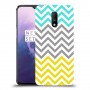 שורות צהובות-ירוקות כיסוי מגן קשיח מעוצב ל OnePlus 7 יחידה אחת סקרין מובייל