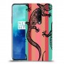 לטאות שחורות כיסוי מגן קשיח מעוצב ל OnePlus 7T Pro יחידה אחת סקרין מובייל