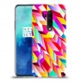 פסים ניאון כיסוי מגן קשיח מעוצב ל OnePlus 7T Pro יחידה אחת סקרין מובייל