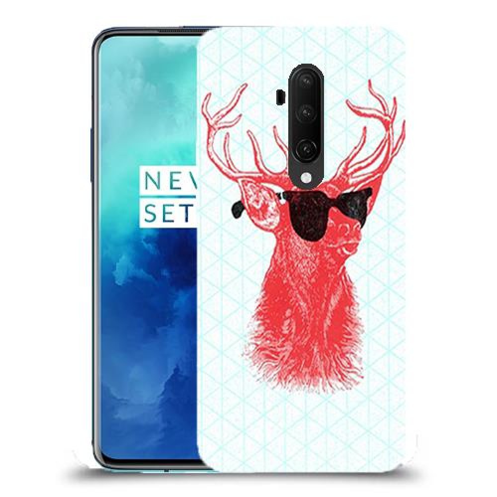 אדג אדום במשקפיים כיסוי מגן קשיח מעוצב ל OnePlus 7T Pro יחידה אחת סקרין מובייל