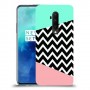 פסים במנטה ורוד כיסוי מגן קשיח מעוצב ל OnePlus 7T Pro יחידה אחת סקרין מובייל
