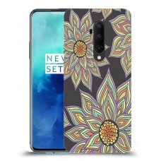 חמניות בשחור כיסוי מגן קשיח מעוצב ל OnePlus 7T Pro יחידה אחת סקרין מובייל