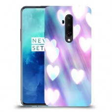 לבבות מעורפלים בכחול כיסוי מגן קשיח מעוצב ל OnePlus 7T Pro יחידה אחת סקרין מובייל