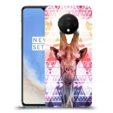 ג'ירפה נחמד כיסוי מגן קשיח מעוצב ל OnePlus 7T יחידה אחת סקרין מובייל