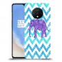 אלפנט סגול כיסוי מגן קשיח מעוצב ל OnePlus 7T יחידה אחת סקרין מובייל