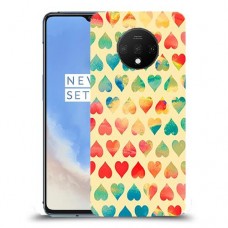 לבבות קשת כיסוי מגן קשיח מעוצב ל OnePlus 7T יחידה אחת סקרין מובייל
