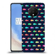 קשת בדגים כיסוי מגן קשיח מעוצב ל OnePlus 7T יחידה אחת סקרין מובייל