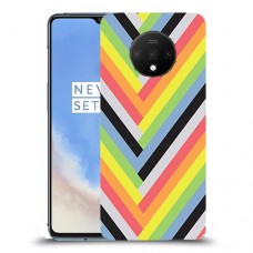 פסים קשת כיסוי מגן קשיח מעוצב ל OnePlus 7T יחידה אחת סקרין מובייל