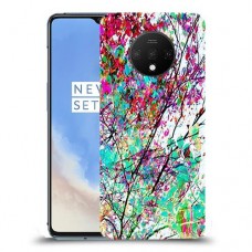 באביב בסגול כיסוי מגן קשיח מעוצב ל OnePlus 7T יחידה אחת סקרין מובייל