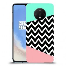פסים במנטה ורוד כיסוי מגן קשיח מעוצב ל OnePlus 7T יחידה אחת סקרין מובייל