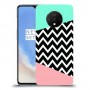 פסים במנטה ורוד כיסוי מגן קשיח מעוצב ל OnePlus 7T יחידה אחת סקרין מובייל