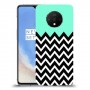 פסים במנטה כיסוי מגן קשיח מעוצב ל OnePlus 7T יחידה אחת סקרין מובייל