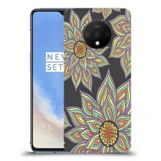 חמניות בשחור כיסוי מגן קשיח מעוצב ל OnePlus 7T יחידה אחת סקרין מובייל