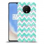 גיאומטריה טורקיז כיסוי מגן קשיח מעוצב ל OnePlus 7T יחידה אחת סקרין מובייל