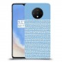 נקודות לבנות בכחול כיסוי מגן קשיח מעוצב ל OnePlus 7T יחידה אחת סקרין מובייל