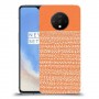 נקודות לבנות בכתום כיסוי מגן קשיח מעוצב ל OnePlus 7T יחידה אחת סקרין מובייל