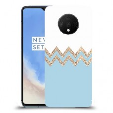 לבן כחול כיסוי מגן קשיח מעוצב ל OnePlus 7T יחידה אחת סקרין מובייל