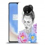 אישה בפרחים כיסוי מגן קשיח מעוצב ל OnePlus 7T יחידה אחת סקרין מובייל