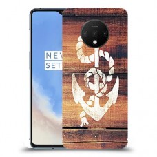 עוגן מעץ כיסוי מגן קשיח מעוצב ל OnePlus 7T יחידה אחת סקרין מובייל