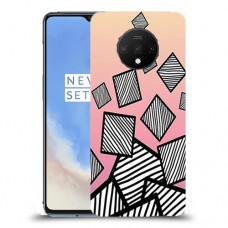 זאברה ריבועים כיסוי מגן קשיח מעוצב ל OnePlus 7T יחידה אחת סקרין מובייל