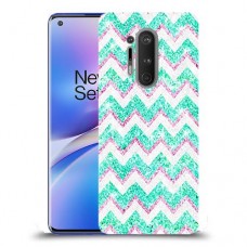 גיאומטריה טורקיז כיסוי מגן קשיח מעוצב ל OnePlus 8 Pro יחידה אחת סקרין מובייל