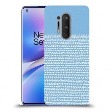 נקודות לבנות בכחול כיסוי מגן קשיח מעוצב ל OnePlus 8 Pro יחידה אחת סקרין מובייל