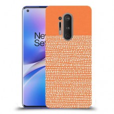 נקודות לבנות בכתום כיסוי מגן קשיח מעוצב ל OnePlus 8 Pro יחידה אחת סקרין מובייל