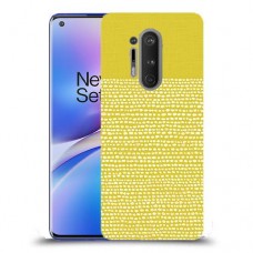 נקודות לבנות בצהוב כיסוי מגן קשיח מעוצב ל OnePlus 8 Pro יחידה אחת סקרין מובייל