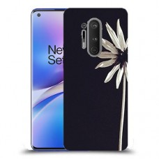 פרח לבן כיסוי מגן קשיח מעוצב ל OnePlus 8 Pro יחידה אחת סקרין מובייל