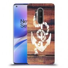 עוגן מעץ כיסוי מגן קשיח מעוצב ל OnePlus 8 Pro יחידה אחת סקרין מובייל