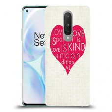 אהבה היא אדיבה כיסוי מגן קשיח מעוצב ל OnePlus 8 יחידה אחת סקרין מובייל