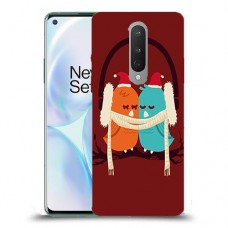 זוג יונים כיסוי מגן קשיח מעוצב ל OnePlus 8 יחידה אחת סקרין מובייל